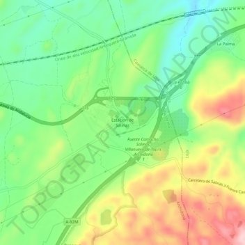 Topografische Karte Salinas, Höhe, Relief