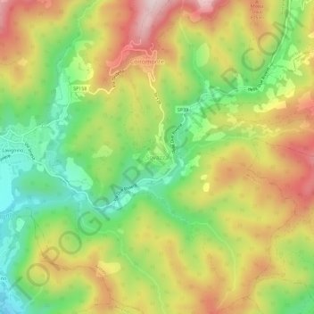 Topografische Karte Sovazza, Höhe, Relief