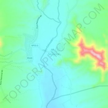 Topografische Karte Seclantás, Höhe, Relief