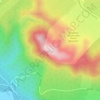 Topografische Karte Cerro Grande, Höhe, Relief