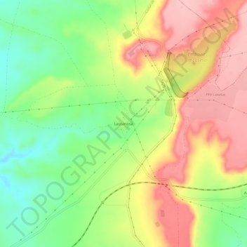 Topografische Karte Lastanosa, Höhe, Relief
