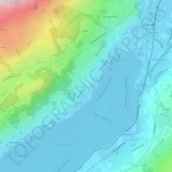 Topografische Karte Wilen (Sarnen), Höhe, Relief