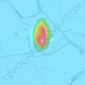 Topografische Karte Gunung Keriang, Höhe, Relief