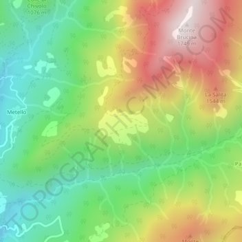 Topografische Karte Sargiana, Höhe, Relief
