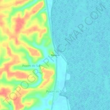 Topografische Karte Rosário, Höhe, Relief