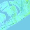 Topografische Karte Campeche Cove, Höhe, Relief