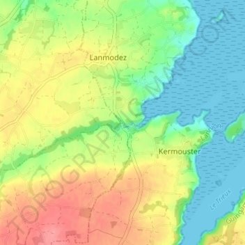 Topografische Karte Pommelin, Höhe, Relief