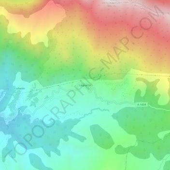 Topografische Karte Laguarta, Höhe, Relief
