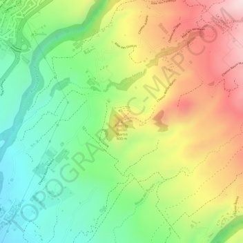 Topografische Karte Piton de Bassin Martin, Höhe, Relief