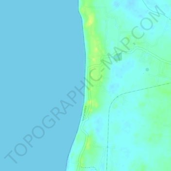 Topografische Karte Kihim Beach, Höhe, Relief