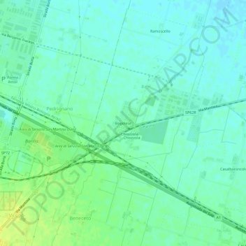 Topografische Karte Bogolese, Höhe, Relief