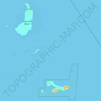 Topografische Karte Kepulauan Natuna Selatan, Höhe, Relief