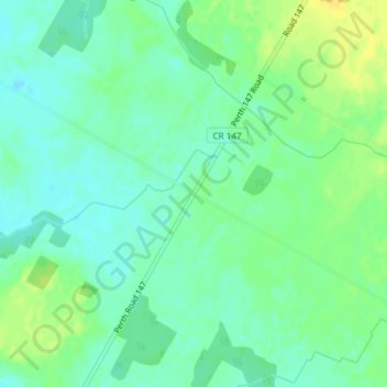 Topografische Karte Britton, Höhe, Relief