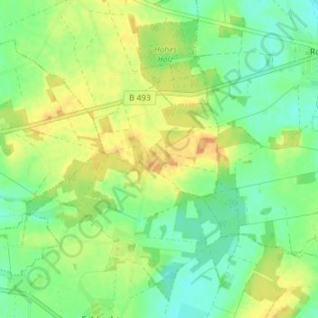 Topografische Karte Klein Malchau, Höhe, Relief