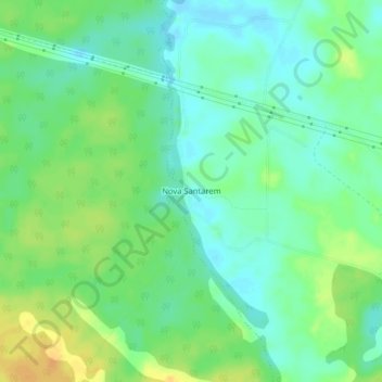 Topografische Karte Nova Santarem, Höhe, Relief