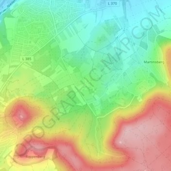 Topografische Karte Schadenweilerhof, Höhe, Relief