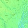 Topografische Karte Kurigram, Höhe, Relief