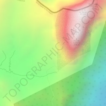 Topografische Karte Serra do Imeri, Höhe, Relief