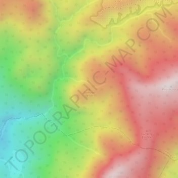 Topografische Karte Gunung Perak, Höhe, Relief
