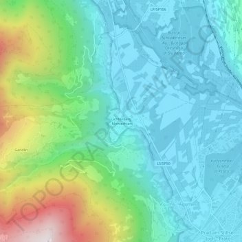 Topografische Karte Lichtenberg, Höhe, Relief