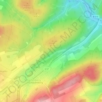 Topografische Karte Brummerhagen, Höhe, Relief