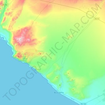 Topografische Karte Sama, Höhe, Relief