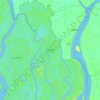 Topografische Karte Sundarban, Höhe, Relief