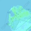 Topografische Karte Ocracoke, Höhe, Relief