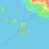 Topografische Karte Prince Islands, Höhe, Relief