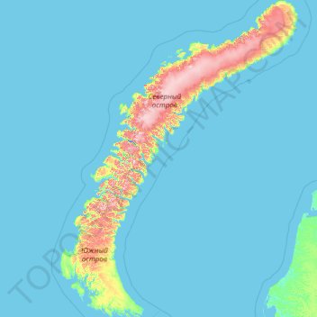 Topografische Karte 新地岛, Höhe, Relief