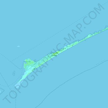 Topografische Karte Ocracoke Island, Höhe, Relief