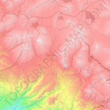 Topografische Karte Candarave, Höhe, Relief