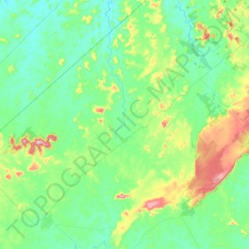 Topografische Karte Nova União, Höhe, Relief