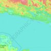 Topografische Karte Huron Shores, Höhe, Relief