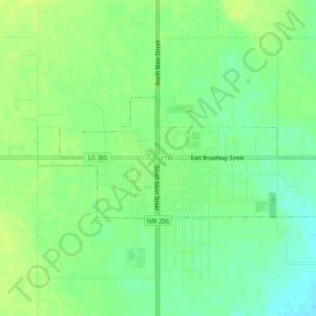 Topografische Karte Tatum, Höhe, Relief