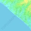 Topografische Karte Canggu Beach, Höhe, Relief