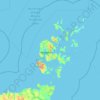 Topografische Karte Orkney Islands, Höhe, Relief