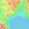 Topografische Karte Languedoc-Roussillon, Höhe, Relief
