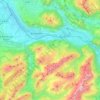 Topografische Karte 74130, Höhe, Relief