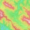 Topografische Karte Ustrzyki Górne, Höhe, Relief