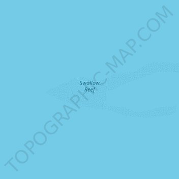Topografische Karte Swallow Reef, Höhe, Relief