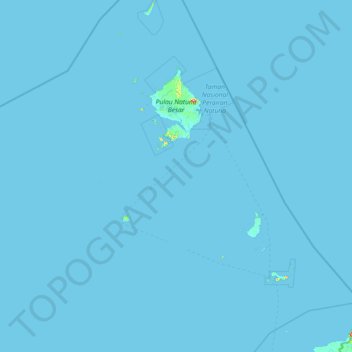 Topografische Karte Natuna, Höhe, Relief