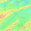 Topografische Karte Pentagna, Höhe, Relief