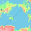 Topografische Karte Neuseeland, Höhe, Relief