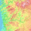 Topografische Karte Norte, Höhe, Relief