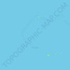 Topografische Karte Bikini-Atoll, Höhe, Relief