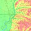 Topografische Karte Memphis, Höhe, Relief