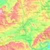 Topografische Karte Oxfordshire, Höhe, Relief