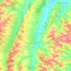 Topografische Karte Simorre, Höhe, Relief