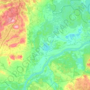 Topografische Karte сельское поселение Красный Профинтерн, Höhe, Relief